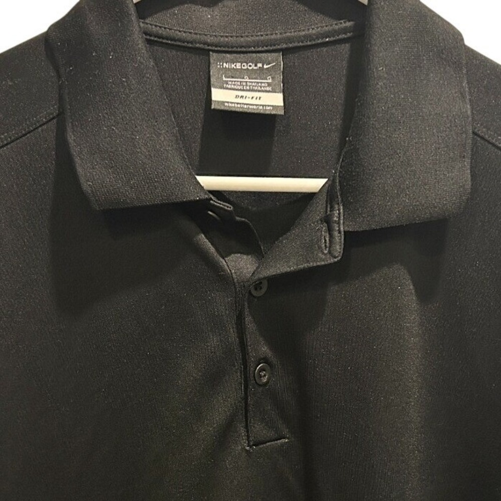 Nike Golf Dri-FIT Polo Shirt Large Mens Black Short Sleeve Performance Top